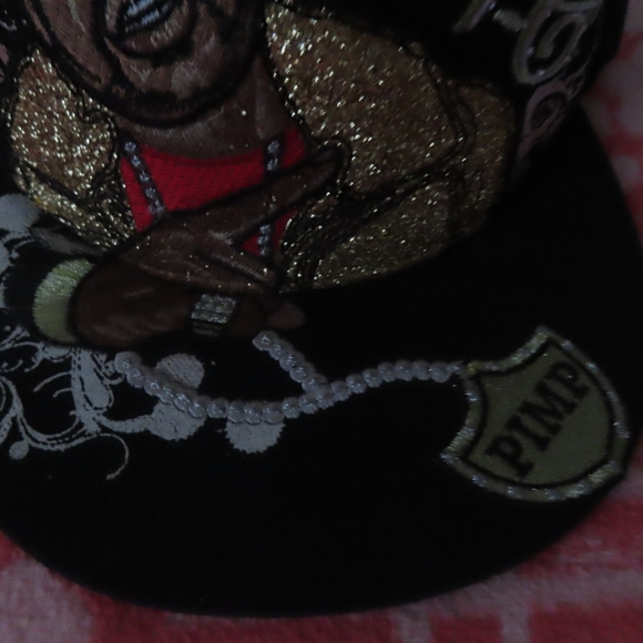 vintage rare pimp c under ground king embellished hat sz M fitted - Picture 2 of 6